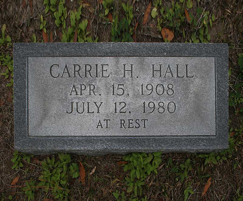 Carrie H. Hall Gravestone Photo