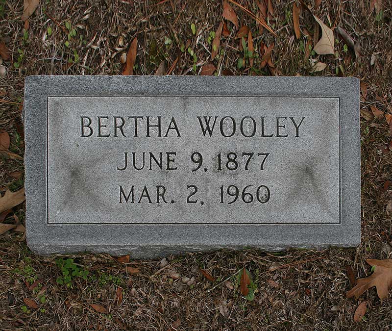Bertha Wooley Gravestone Photo