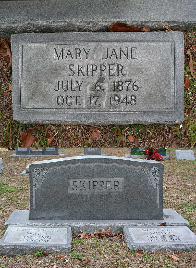 Mary Jane Skipper Gravestone Photo