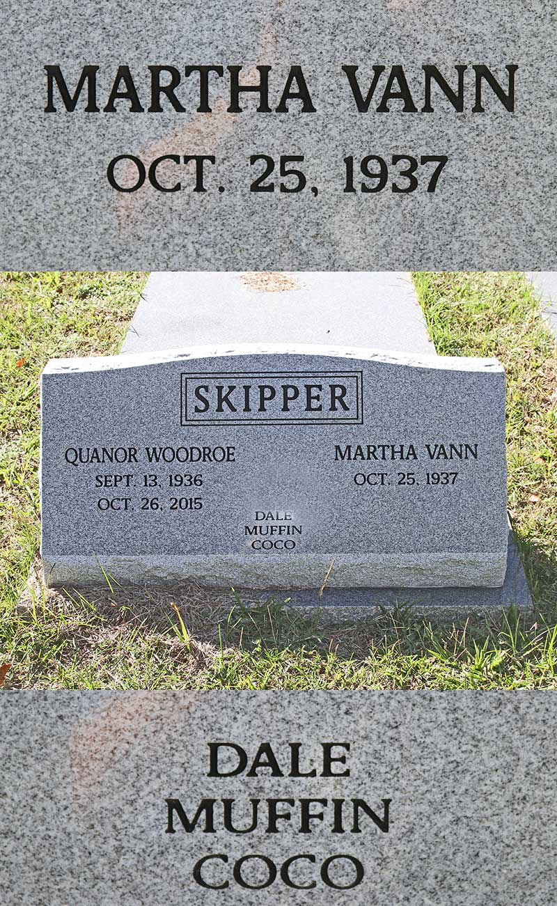 Martha Vann Skipper Gravestone Photo