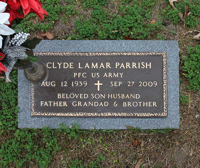 Clyde Lamar Parrish Gravestone Photo