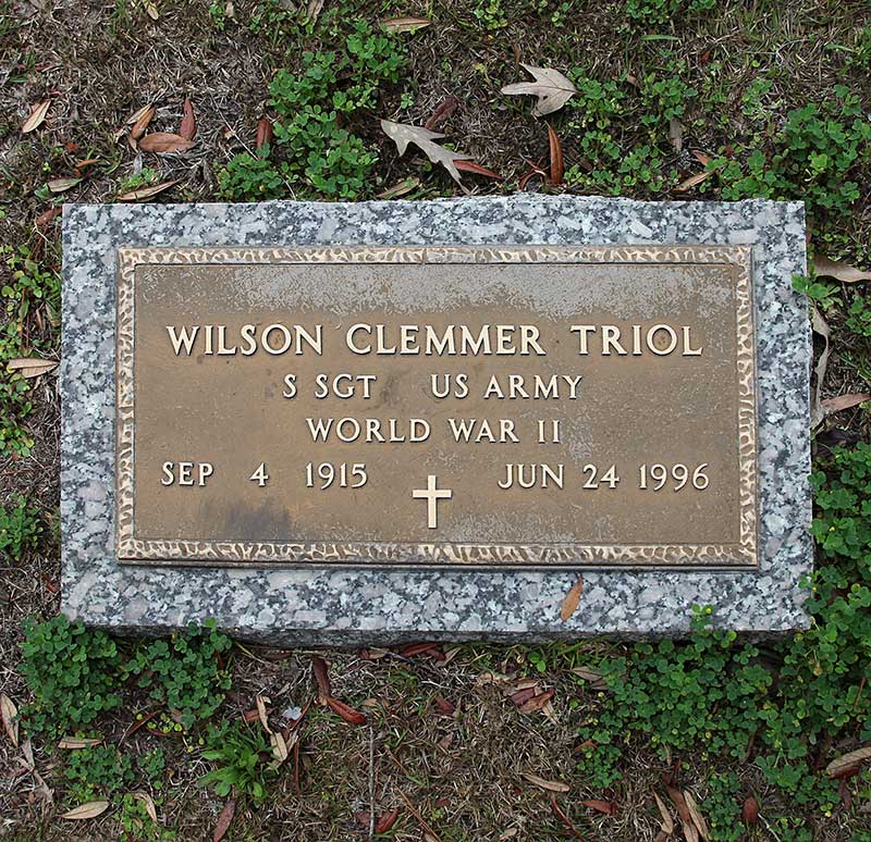 Wilson Clemmer Triol Gravestone Photo