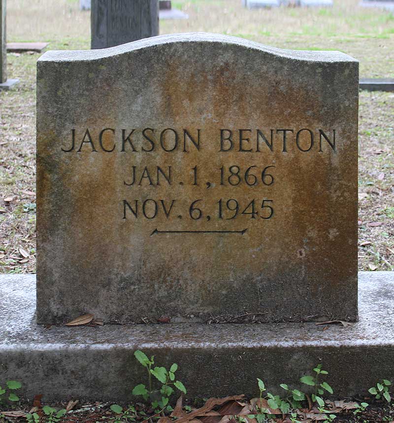 Jackson Benton Gravestone Photo
