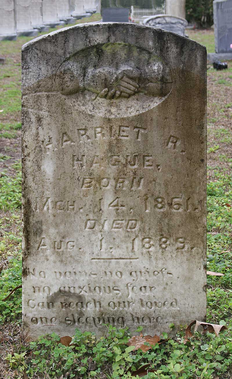Harriet R Hague Gravestone Photo
