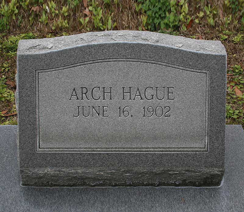 Arch Hague Gravestone Photo