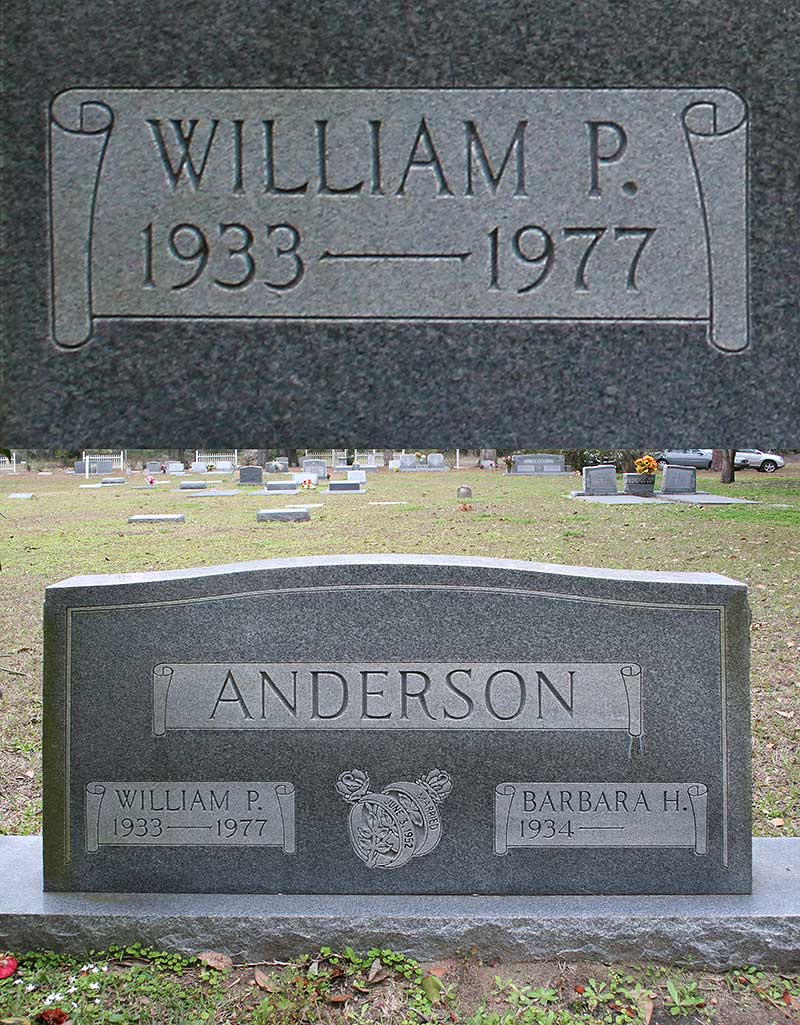 William P Anderson Gravestone Photo
