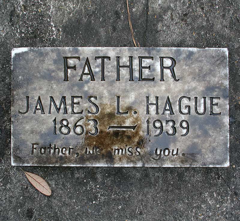 James L Hague Gravestone Photo