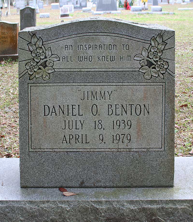 Daniel O (Jimmy) Benton Gravestone Photo