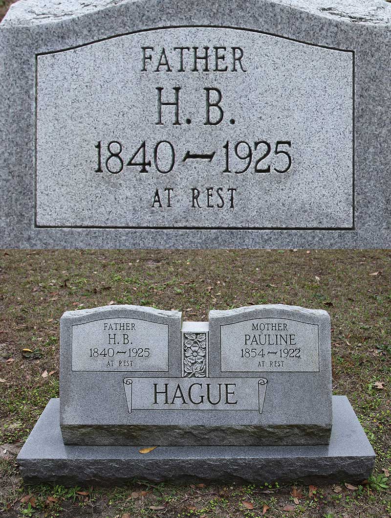 H.B. Hague Gravestone Photo