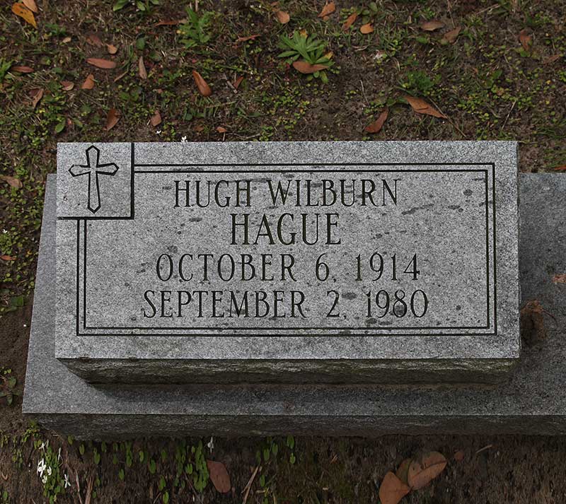 Hugh Wilburn Hague Gravestone Photo