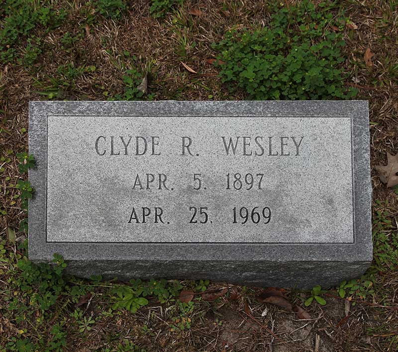 Clyde R. Wesley Gravestone Photo