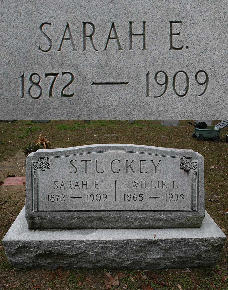 Sarah E. Stuckey Gravestone Photo