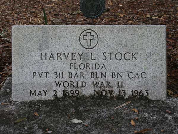 Harvey L Stock Gravestone Photo