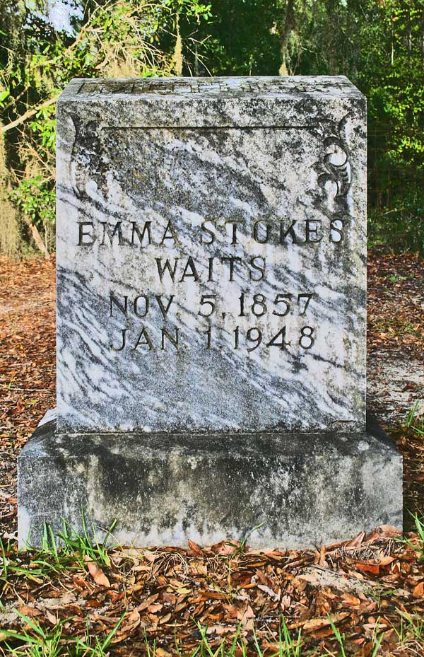 Emma Stokes Waits Gravestone Photo