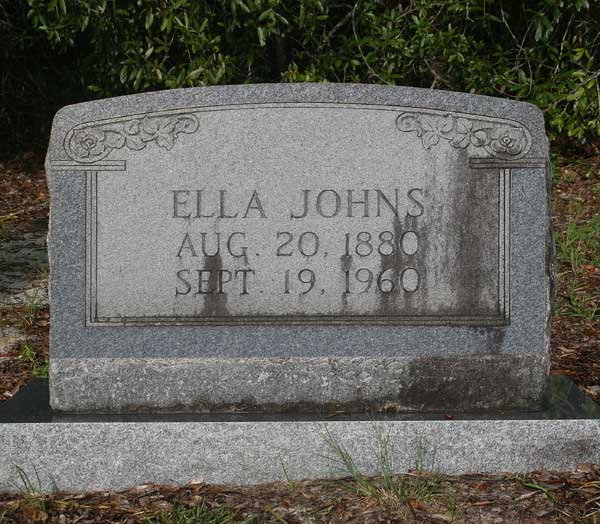 Ella Johns Gravestone Photo