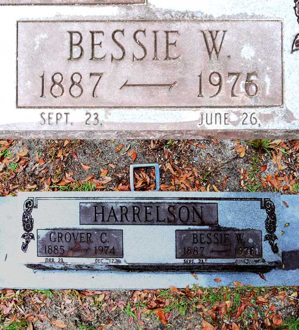 Bessie W. Harrelson Gravestone Photo