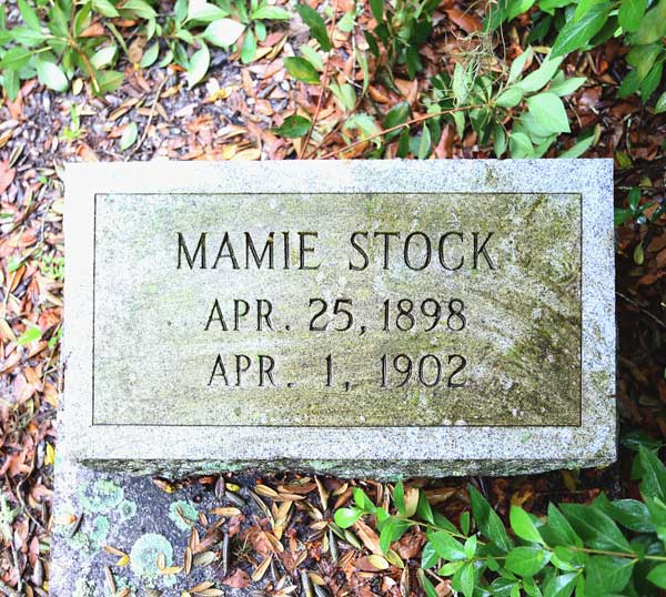 Mamie Stock Gravestone Photo