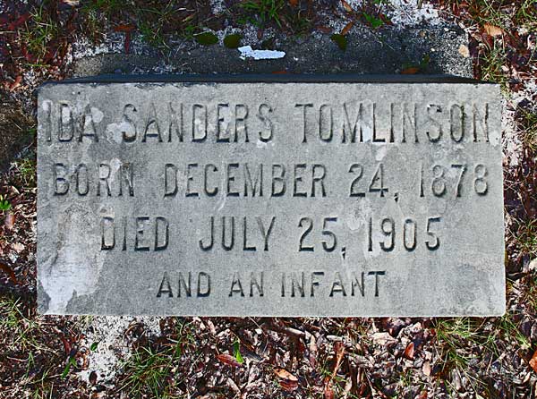 Ida Sanders Tomlinson Gravestone Photo