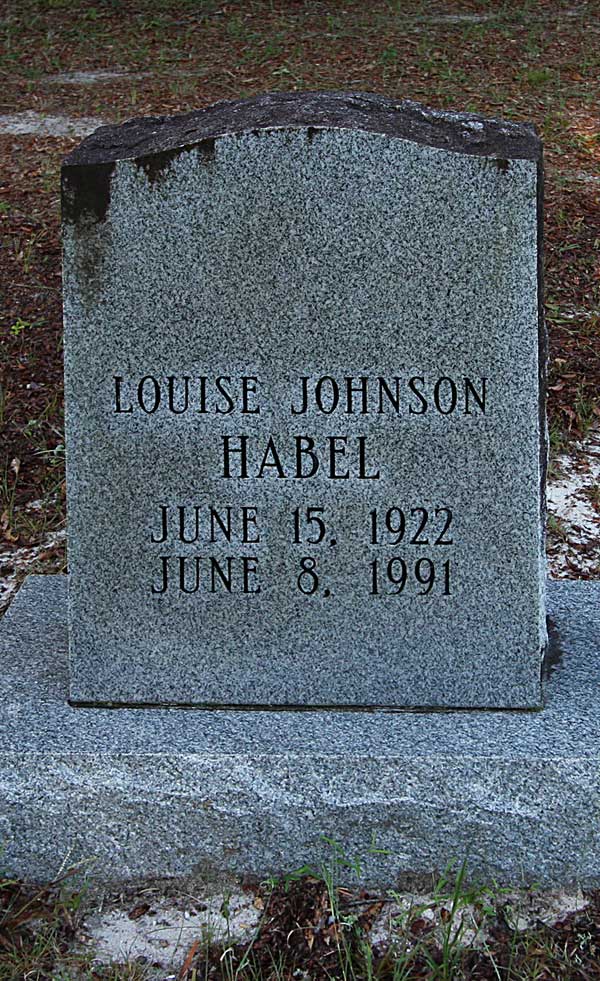 Louise Johnson Habel Gravestone Photo