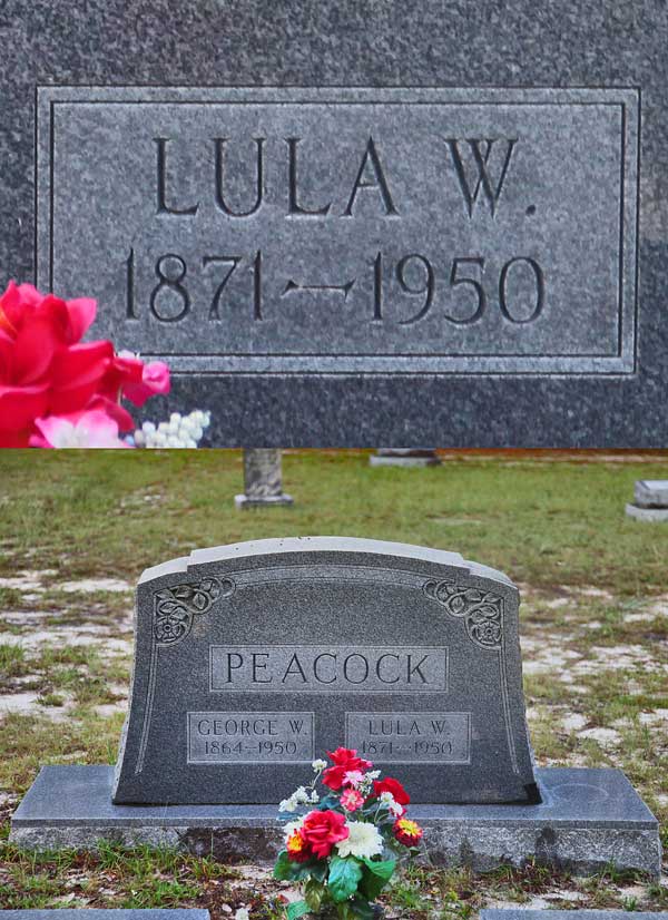 Lula W. Peacock Gravestone Photo