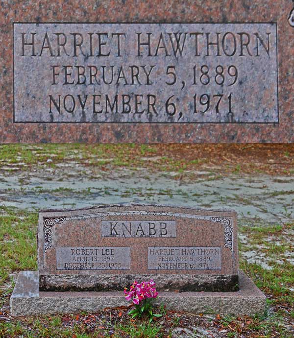 Harriet Hawthorn Knabb Gravestone Photo