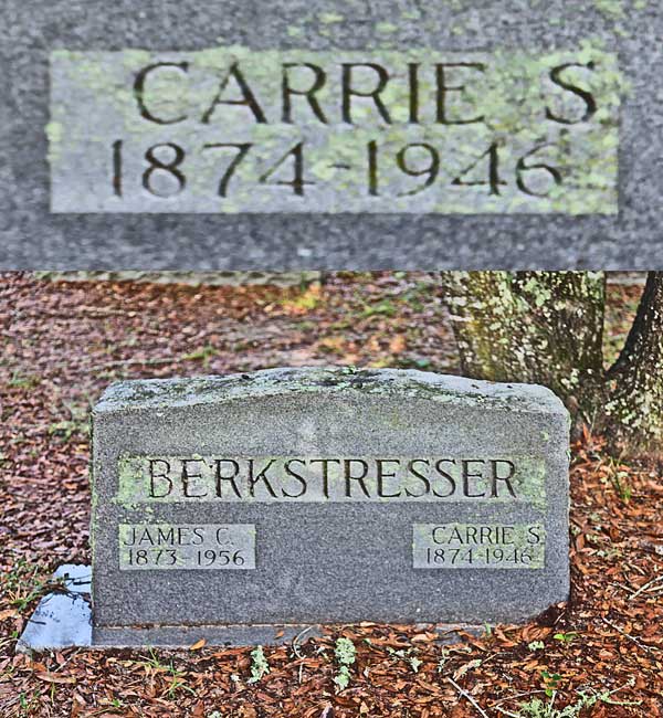 Carrie S. Berkstresser Gravestone Photo