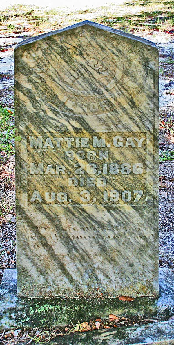 Mattie M. Gay Gravestone Photo