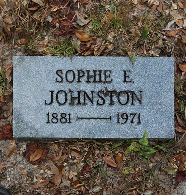 Sophie E. Johnson Gravestone Photo