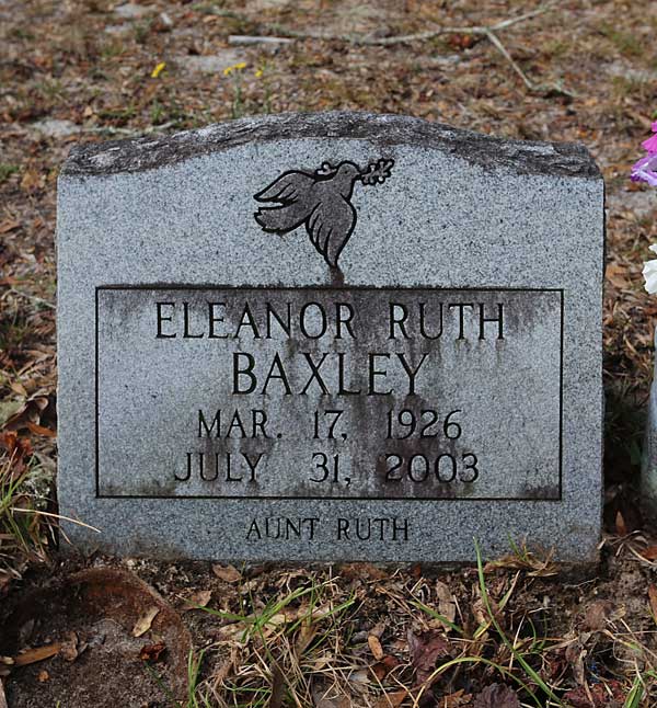 Eleanor Ruth Baxley Gravestone Photo