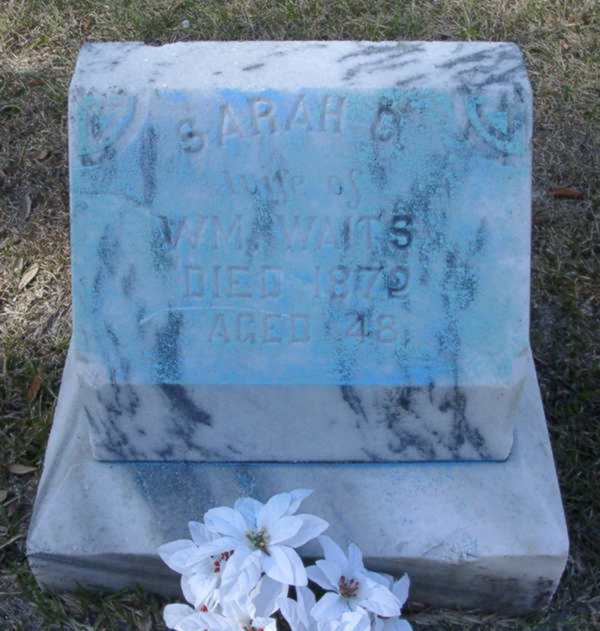 Sarah C. Waits Gravestone Photo