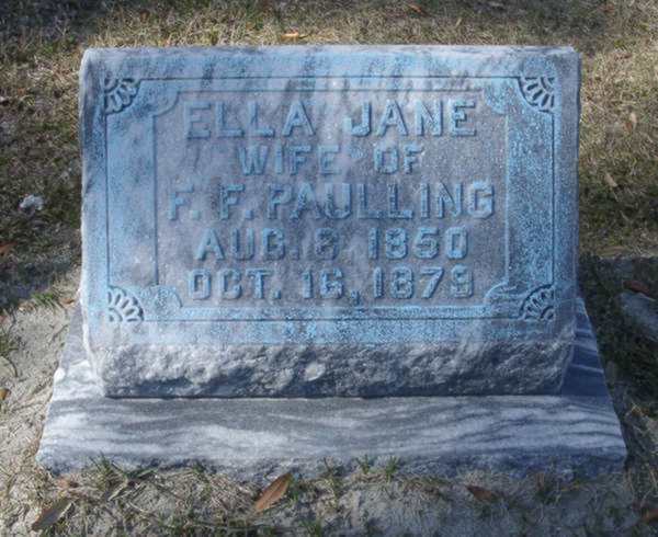 Ella Jane Paulling Gravestone Photo