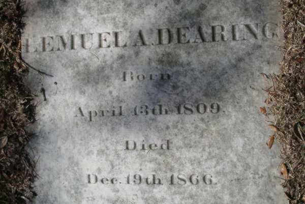 Lemuel A. Dearing Gravestone Photo