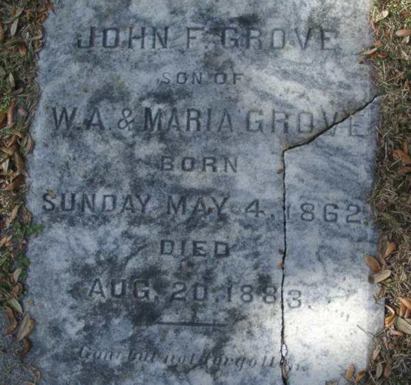 John F. Grove Gravestone Photo