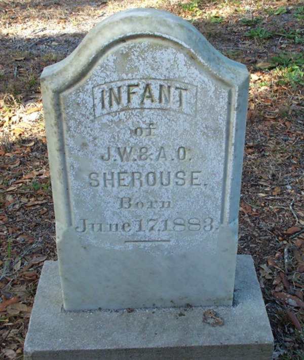 Infant Sherouse Gravestone Photo
