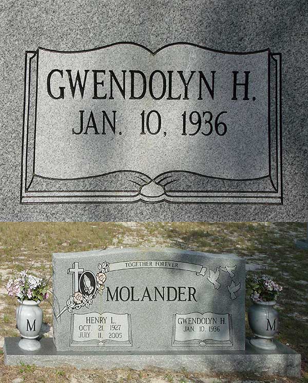 Gwendolyn H. Molander Gravestone Photo