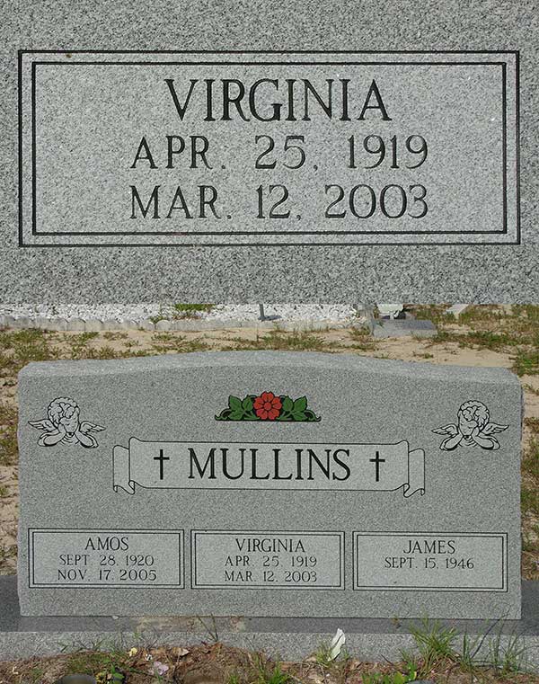 Virginia Mullins Gravestone Photo