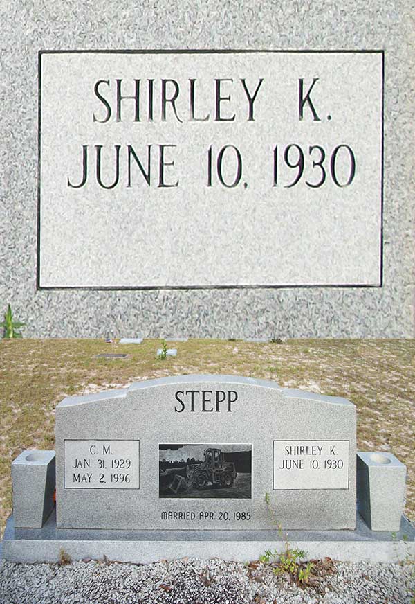 Shirley K. Stepp Gravestone Photo
