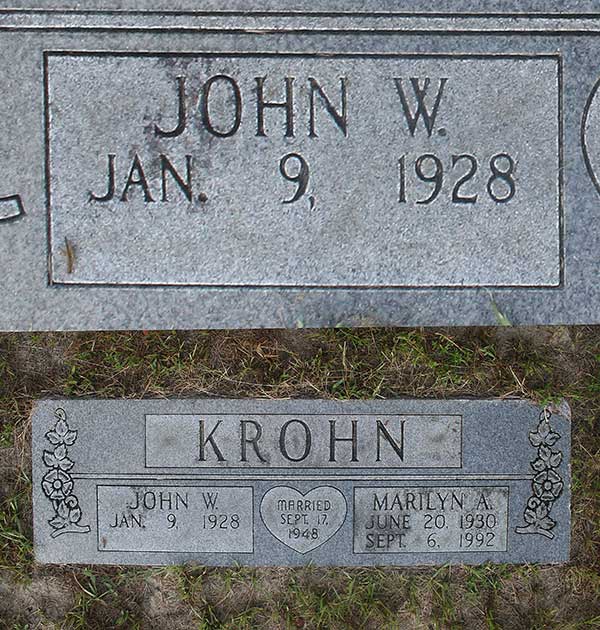 John W. Krohn Gravestone Photo