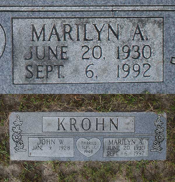 Marilyn A. Krohn Gravestone Photo
