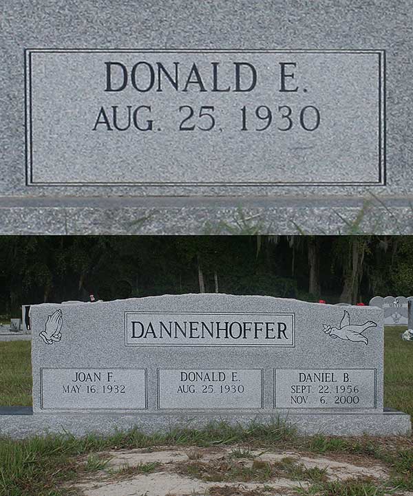 Donald E. Dannenhoffer Gravestone Photo
