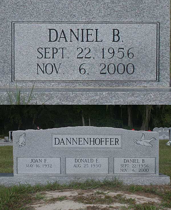 Daniel B. Dannenhoffer Gravestone Photo