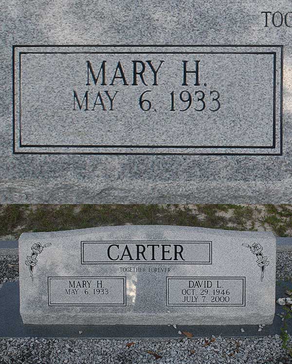 Mary H. Carter Gravestone Photo