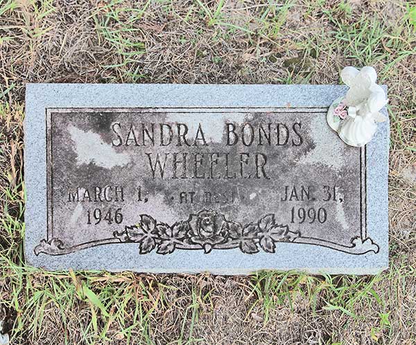 Sandra Bonds Wheeler Gravestone Photo