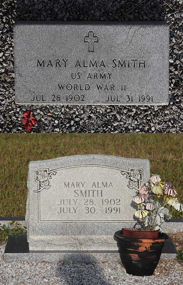 Mary Alma Smith Gravestone Photo