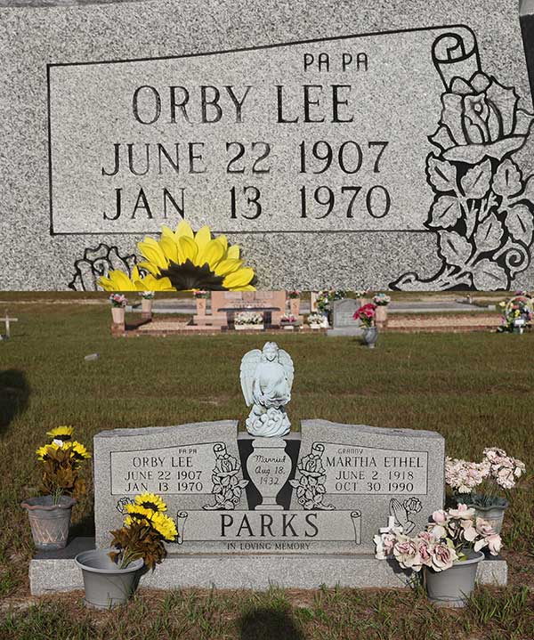 Orby Lee Parks Gravestone Photo