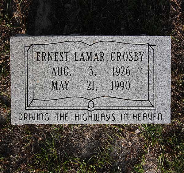 Ernest Lamar Crosby Gravestone Photo