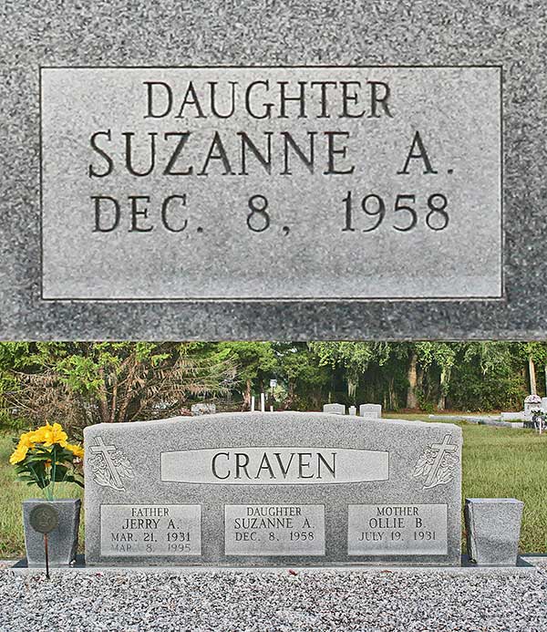 Suzanne A. Craven Gravestone Photo
