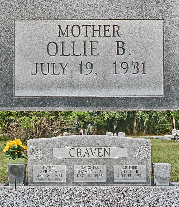 Ollie B. Craven Gravestone Photo