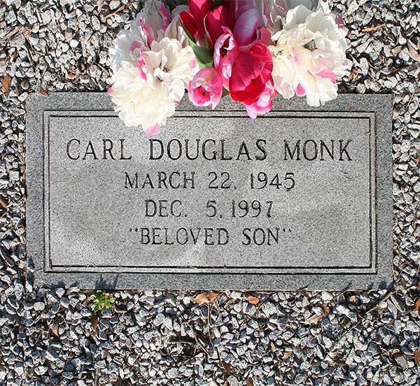 Carl Douglas Monk Gravestone Photo