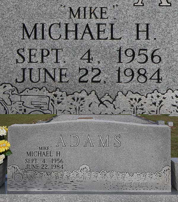 Michael H. Adams Gravestone Photo